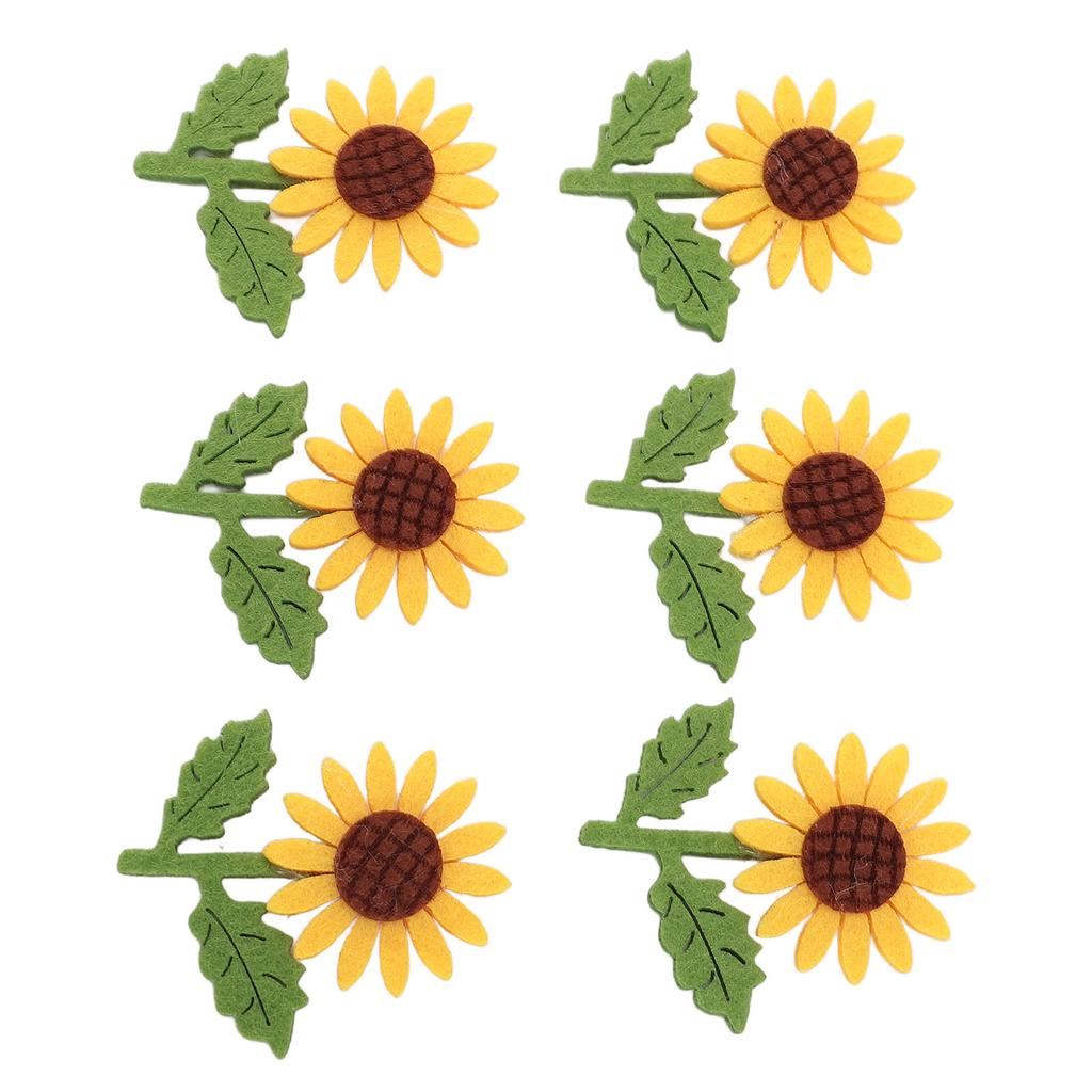 18Pcs Sunflower Felt Patch 3D Handmade Vibrant Colors Exquisite Flower Patches for Clothing Bags Hair Clips Brooches