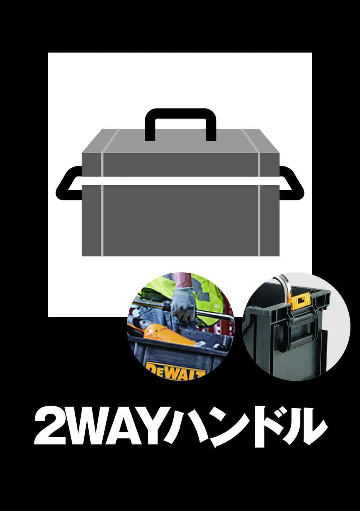 DEWALT Tough System System Storage Box Tote Type Tool Box Storage Case Tool Box DS280 Удобный для переноски с длинной ручкой для штабелирования DWST1-75654