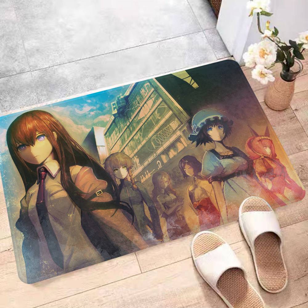 Коврик для прихожей в стиле аниме Steins Gate, скандинавский стиль, для спальни, гостиной, дома, балкона, противоскользящий, Alfombra