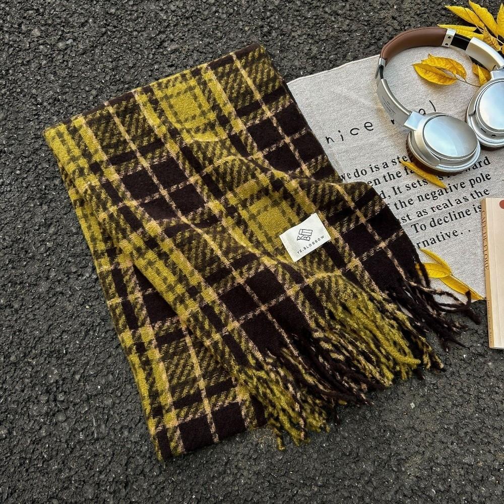 Soft Winter Scarf Thickened Neck Warmer Fashion Shawl Wrap for Women