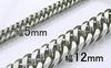 Bracelets for Men unbranded Titanium BW-23 Pure Kihei Chain 12mm Super Thick Type Double Cut 23cm 6-sided TIT-1-BW-23