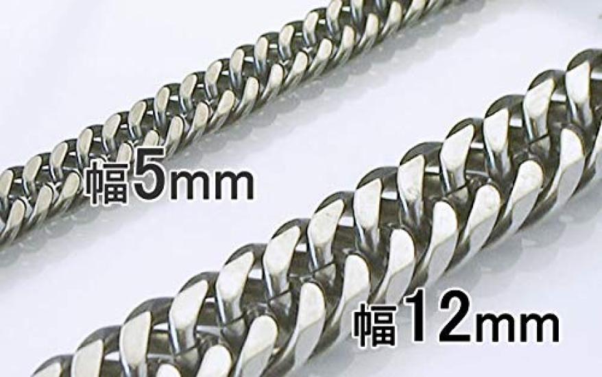 Bracelets for Men unbranded Titanium BW-23 Pure Kihei Chain 12mm Super Thick Type Double Cut 23cm 6-sided TIT-1-BW-23