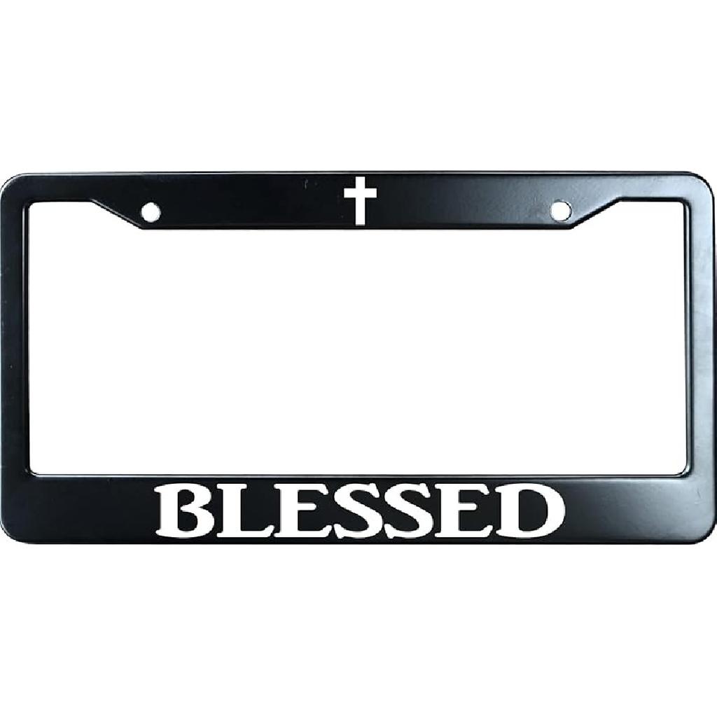 Do You Follow Jesus This Close? Matte Black Stainless Steel License Plate Frame For Christian, Jesus/God Auto Car Tag Frame, Heavy Duty License Plate