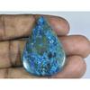 28X41X05MM Natural Shattuckite Pear Shape Cabochon Loose Gemstone 49Cts. D-131