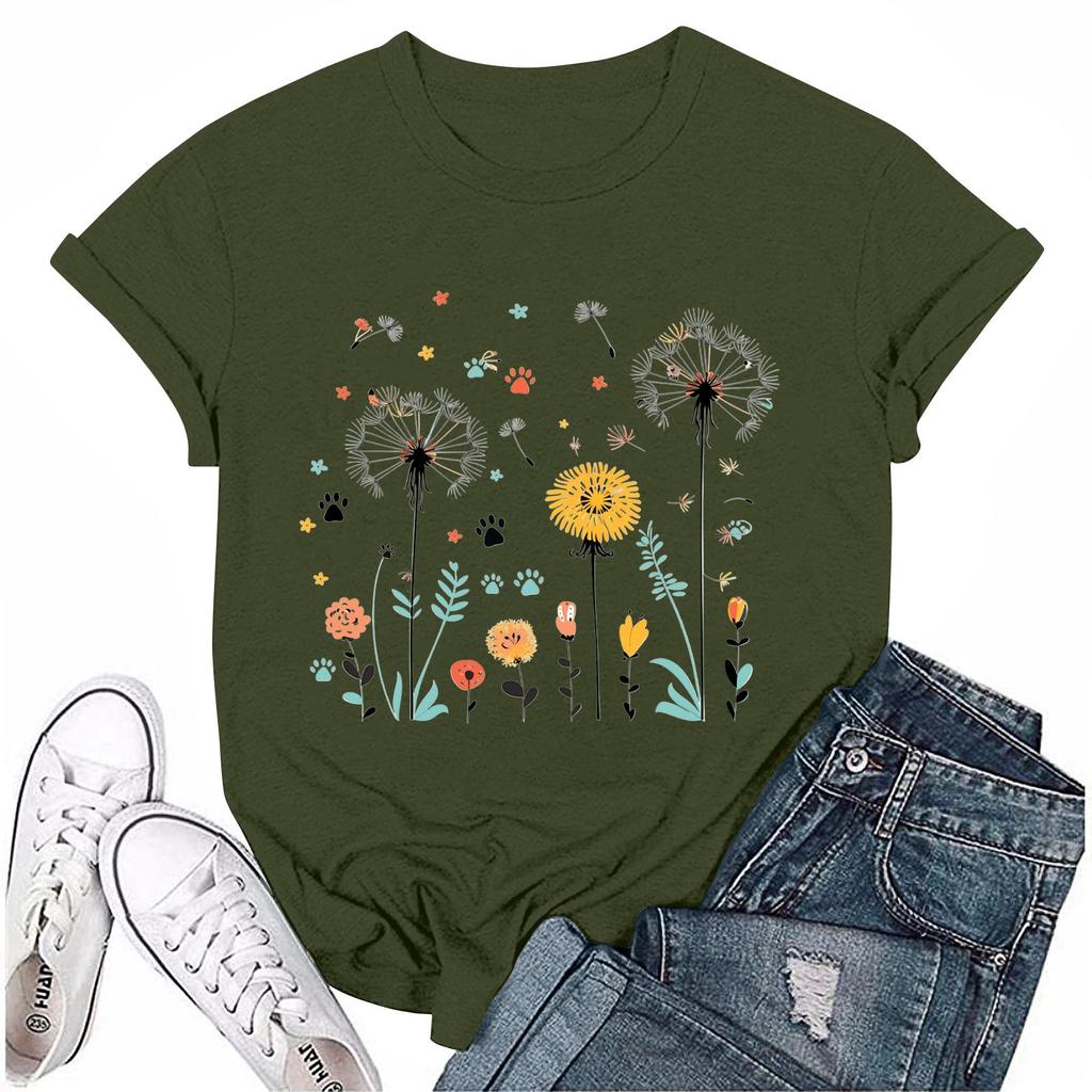 Женская мода повседневная футболка с круглым вырезом и короткими рукавами, топ, футболка, топ