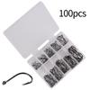 100Pcs Fishing Hooks Set Carbon Steel Single Circle Fishing Hook Fly Fishing Jip