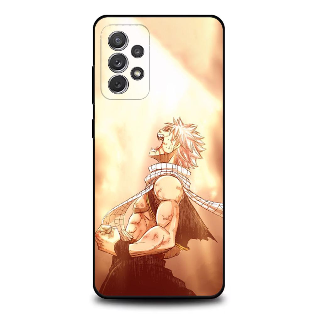Чехол для телефона Fairy Tail Нацу Драгнил Для Samsung S25, S24, S21, S22, S23, S30, Ultra, S20, Plus, Fe, Lite, Note, 10, 9, 5G Черный