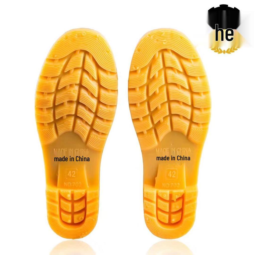 Водонепроницаемые высокие резиновые сапоги Double Coin для взрослых - Нескользящие, износостойкие, пластиковые галоши