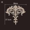 Rubber Wood Applique for Furniture Flower Decoration Wood Carving Onlays  Luxury Living Room Decoration Decal Floral Home Decor