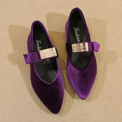 Модная обувь для женщин Одинарная с каблуком Элегантная Вечерняя Сексуальная Популярная Весенняя Новейшая Шикарная Натуральная Марка По Акции Остроносые Женские Балетки