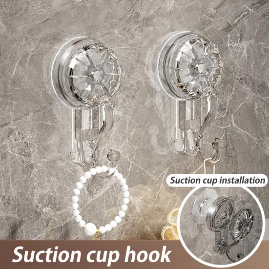 1/2/3/4Pcs Transparent Suction Cup Hooks Strong Load-bearing Easy To Install Removable Heavy