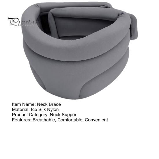 Шейный бандаж Шейный воротник Регулируемая подушка для шеи Предотвращает храп Улучшает качество сна Портативная дышащая поддержка шеи для облегчения боли в шее Сон