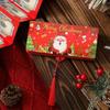 Christmas Red Envelope Money Box Gift Card Holder 10 Slots Surprise Party Greeting Card Cash Wallet for Christmas Birthdays Weddings