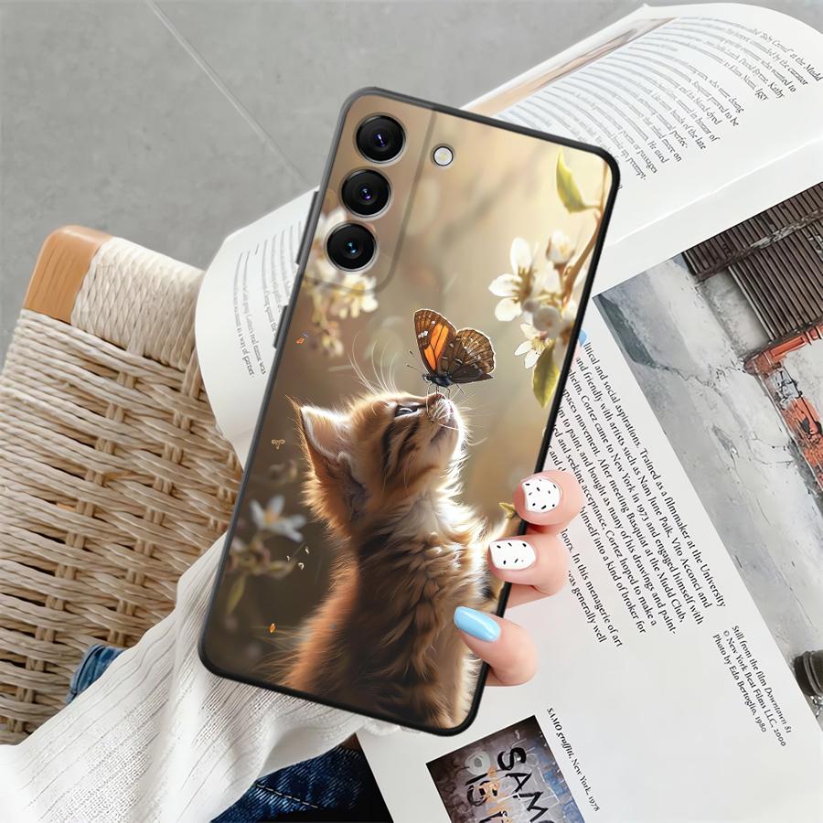 Чехол для телефона Samsung Galaxy A05 A06 A25 A16 A53 A17 A37 A57 A15 A73 A51 A52 A36 A23 A55 A41 A50 A12 A13 A70 Милый кот