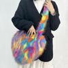 Зимние новые женские сумки через плечо, высококачественная женская сумка из искусственного меха лисы, модная, трендовая, в форме сердца, мягкая плюшевая сумка-мессенджер для подарков на женский день