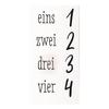 Transfer Film Advent Numbers, 1 - 4, Numbers 1.5 - 3cm , 1 Sheet