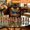 Aerospace Highland Cow Figurines Summer Vacation Advent Calendar 2026, 24 Days Mini Cattle Camping Theme Collectible Toys Countdown with LED