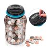 Electronic Piggy Bank Counter Coin Digital LCD Counting Coin Money Saving Box Jar Coins Storage Box For USD EURO Money Gifts