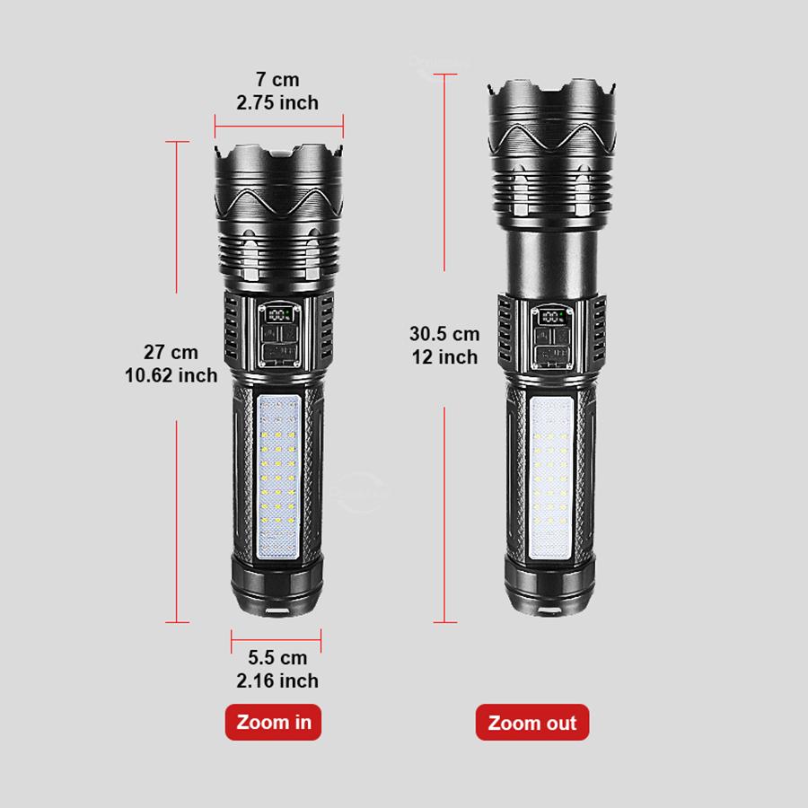 15000mah High Power Led Flashlights Built-in Battery Flash Light Emergency Spotlight Most Powerful Lantern