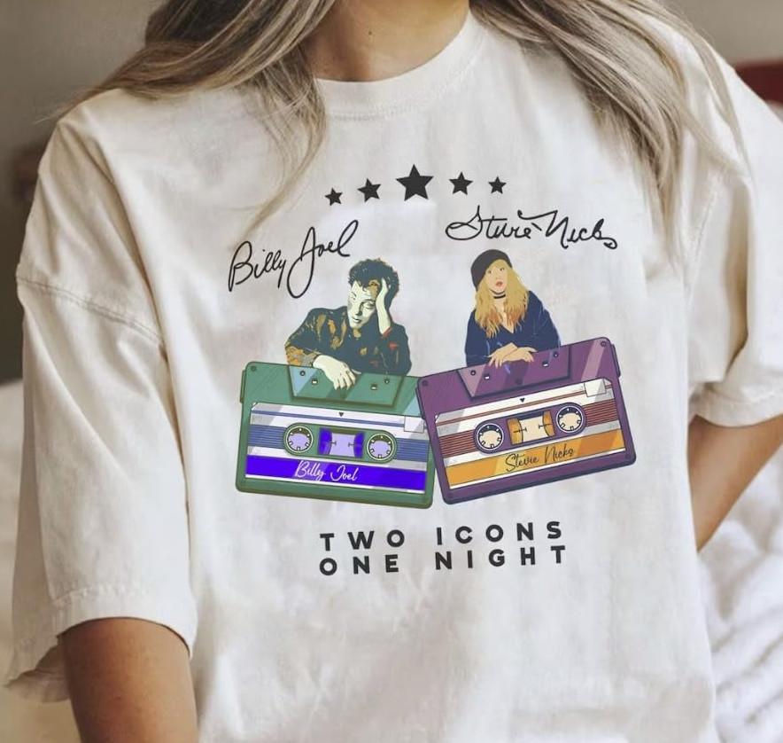 Billy Joel Stevie Nick Tour Shirt Billy Joel Tour 2024 Shirt Billy Joel Re Unisex T-Shirt