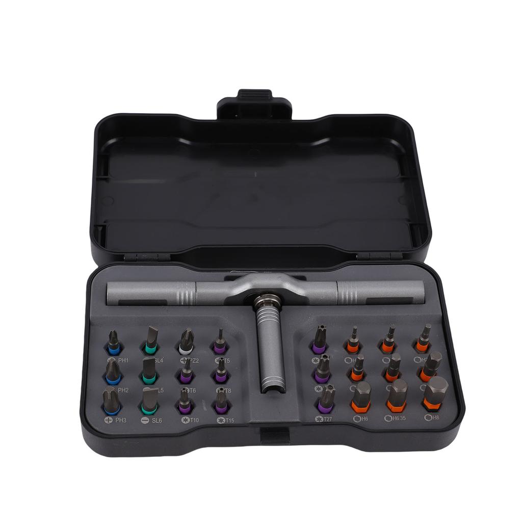 24 in 1 Ratchet Screwdriver Set 58 Tooth Ratchet Mechanism Labor Saving Ratcheting Screwdriver for Repair