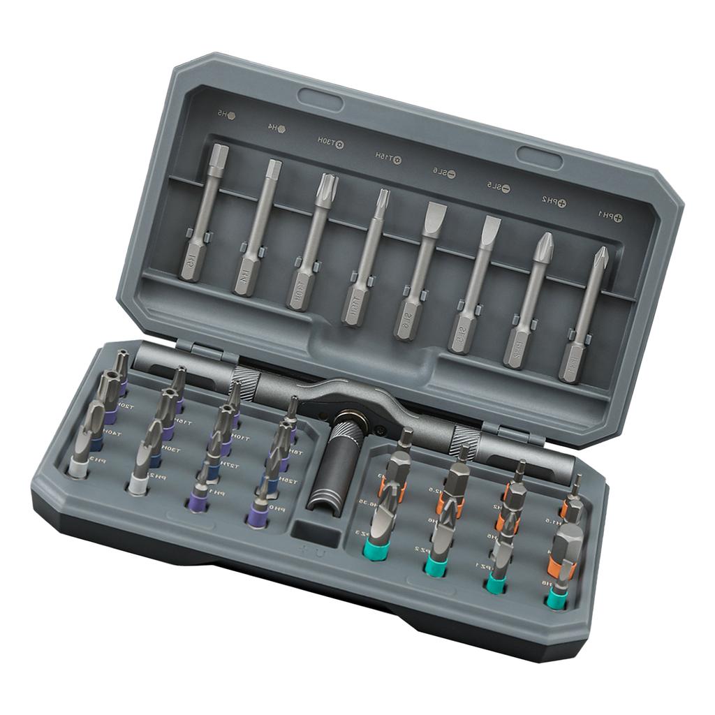 42 In 1 Multi Bit Magnetic Screwdriver Set Magnetic Screw Driver Multi-purpose Ratchet Wrench Screwdriver Magnetic Bit