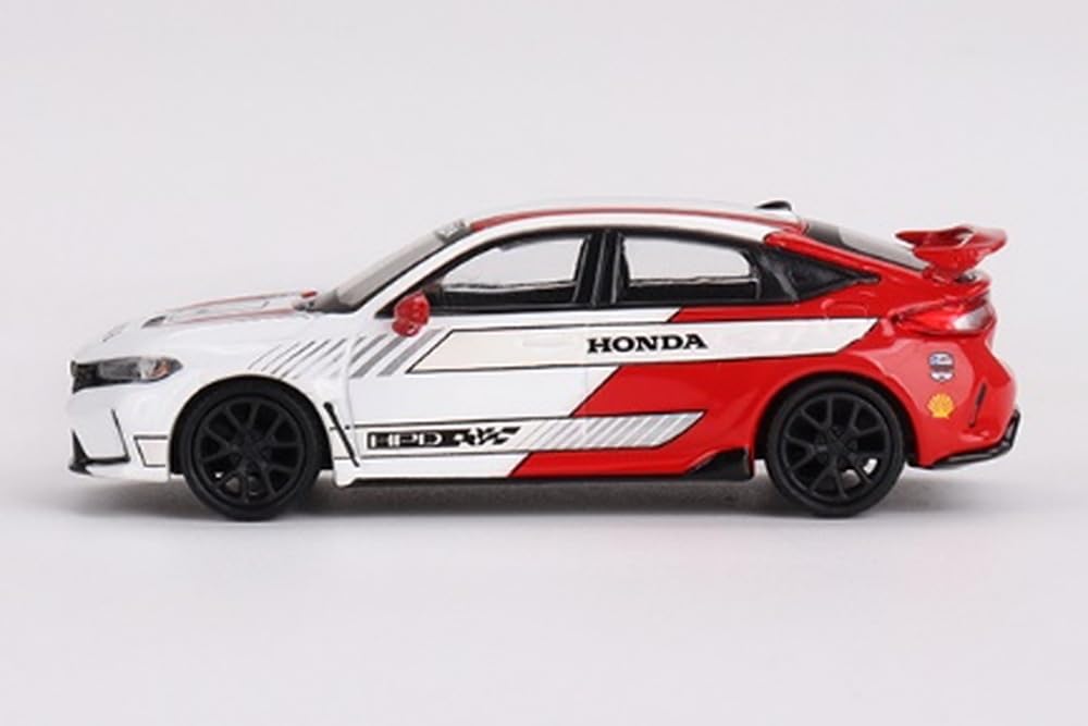 MINI GT Scale Honda Civic Type R 2023 Pace Car White Finished Product 1/64 #2 (Left-Hand Drive)