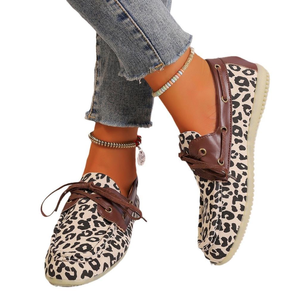 Большие размеры, короткие, с леопардовым принтом, на низком каблуке, с острым носком, женские, осень-зима 2024 года, новые ботинки Martin с одной педалью