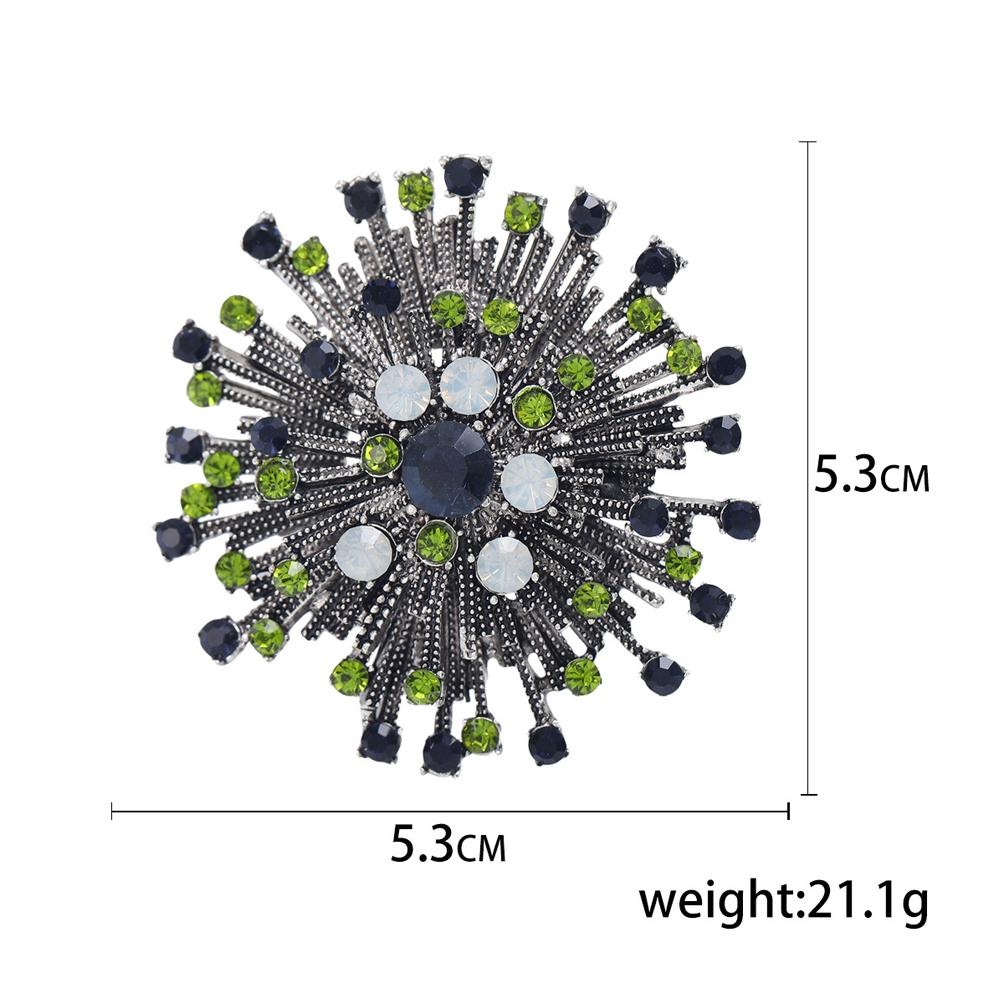 Rhinestone Vintage Flower Brooch Ladies Coat Elegant Brooch High Quality Jewelry Autumn Pin