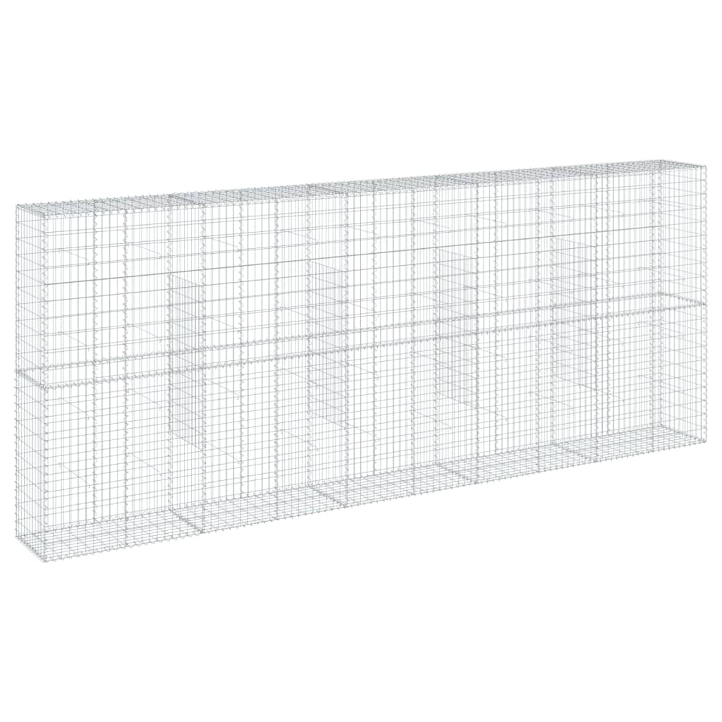 Vidaxl Kosz Gabionowy Z Pokrywą, 500X50X200 Cm, Galwanizowane Żelazo