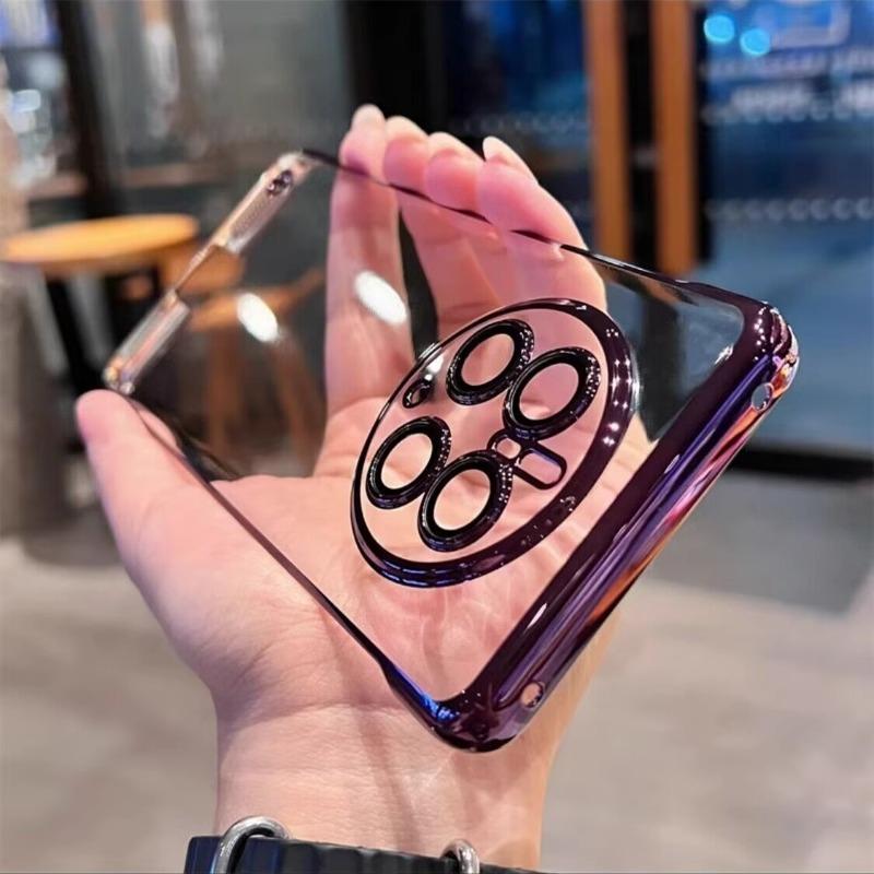 Подходит для безрамочного чехла для мобильного телефона Huawei P90 MATE80 прозрачный гальванический mate70p противоударный Magic8 защитный чехол