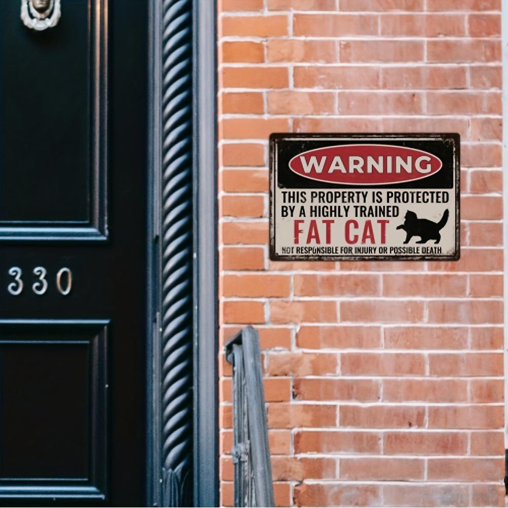 Предупреждающие металлические таблички, Винтажная жестяная табличка с толстым котом, Ретро декор для стен для дома, кофейни, кухни, клуба