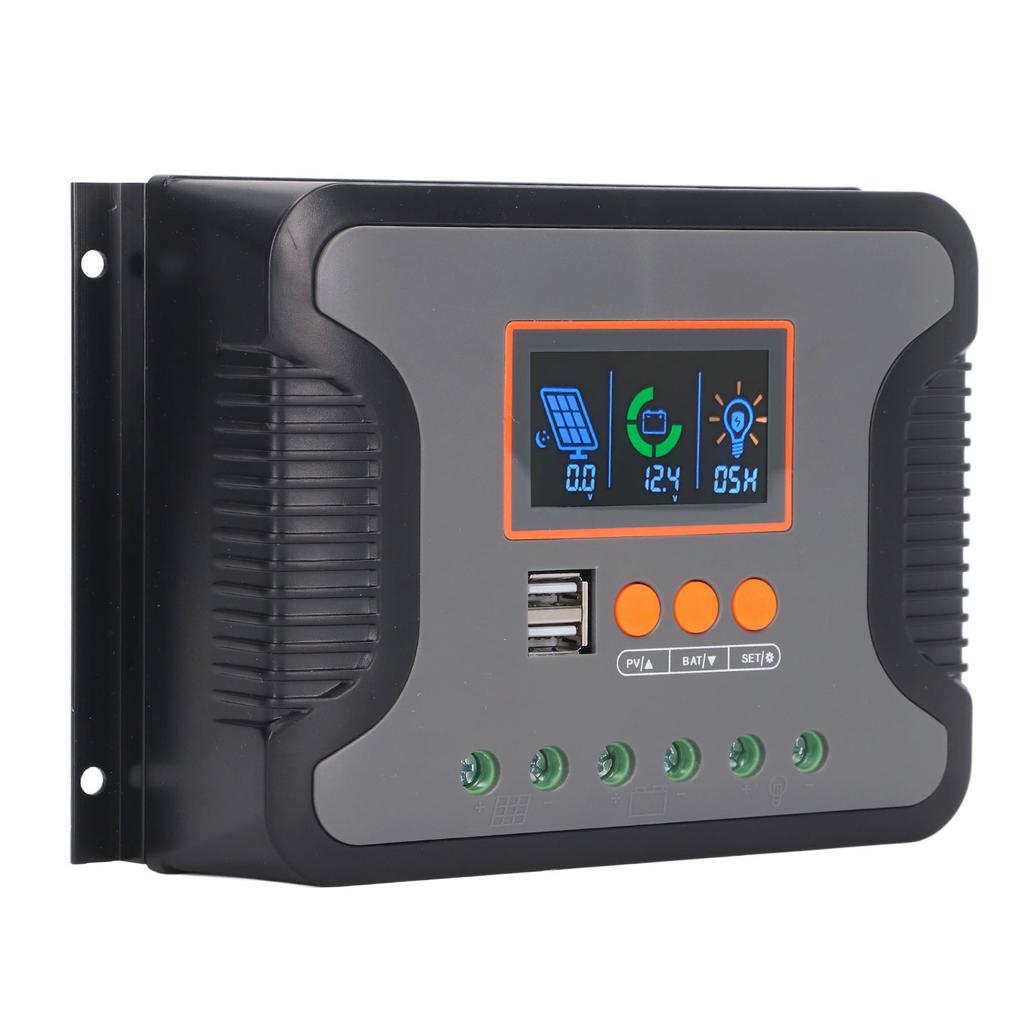 ШИМ-контроллер солнечной зарядки 80A 12V 24V 36V 48V двойной USB порт ЖК-дисплей для зарядки аккумулятора
