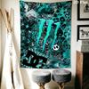 Monster Energy Wall Tapestry Aesthetic Wall Hanging Printed Fabric Blanket Decorative Tapestries for Bedroom Living Room Home Decor