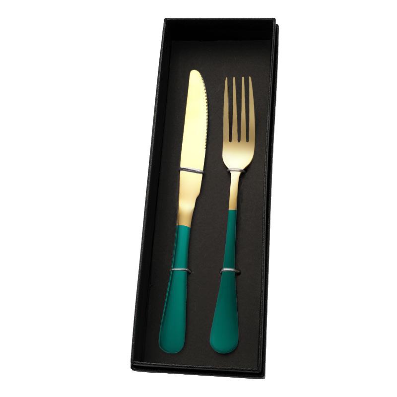 Посуда из нержавеющей стали, нож и вилка, подарочный набор, нож и вилка для стейка, посуда в стиле вестерн, подарок компании