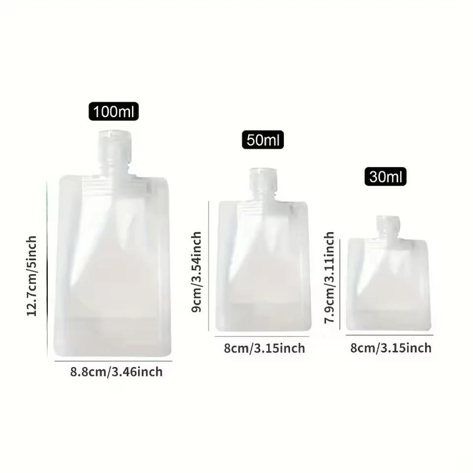 30/50/мл Дозатор для лосьона Дорожные многоразовые пакеты для шампуня Жидкий герметичный многоразовый контейнер для хранения косметической упаковки