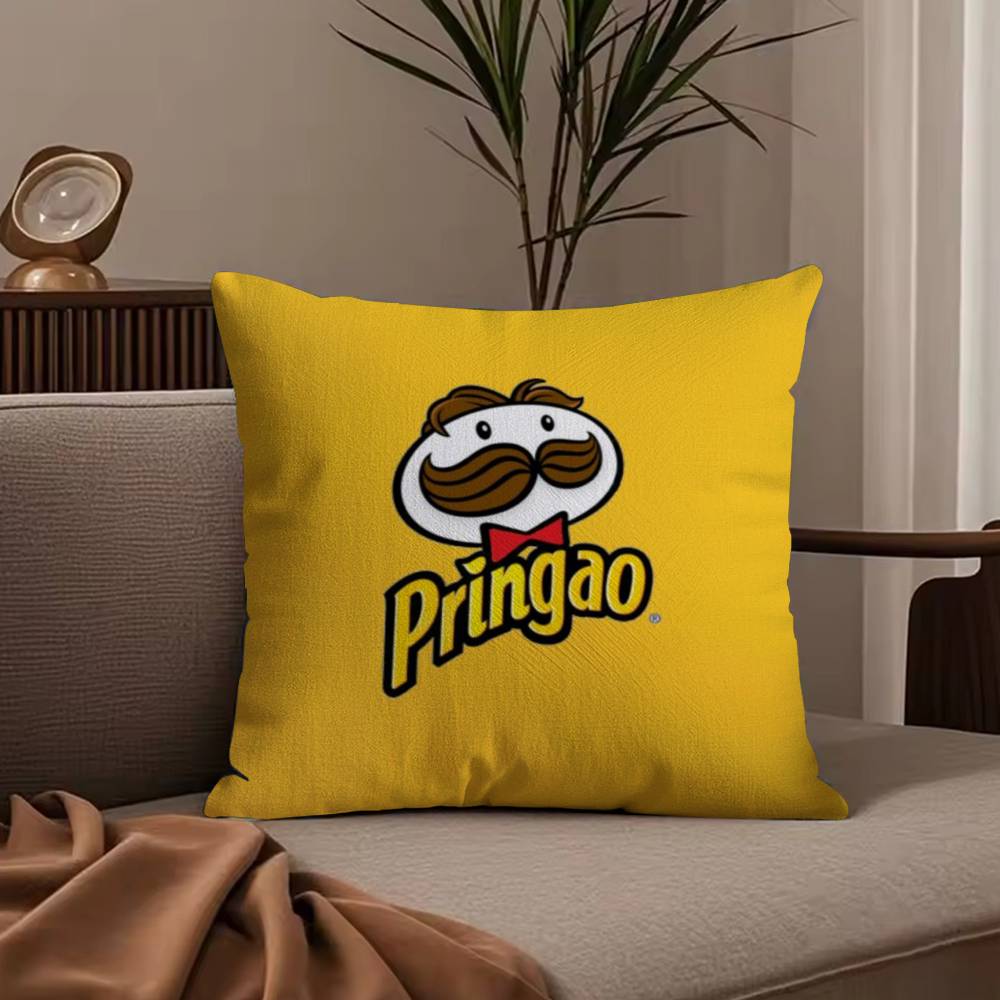 Подушка-чехол P-Pringles с бородой, чехол для подушки от пылевых клещей, скрытая молния, шелковистый короткий плюш, чехол на подушку для дивана