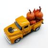 Vintage Metal Pickup Truck Model With Pumpkin Maples Leaf Ornaments Autumn Harvest Thanksgiving Decors For Tiered Tray