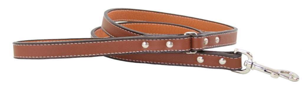 Auburn Leathercrafters Tuscany Собака x Коричневый Поводок, Толщина 1,9 см Длина 121,9 см,