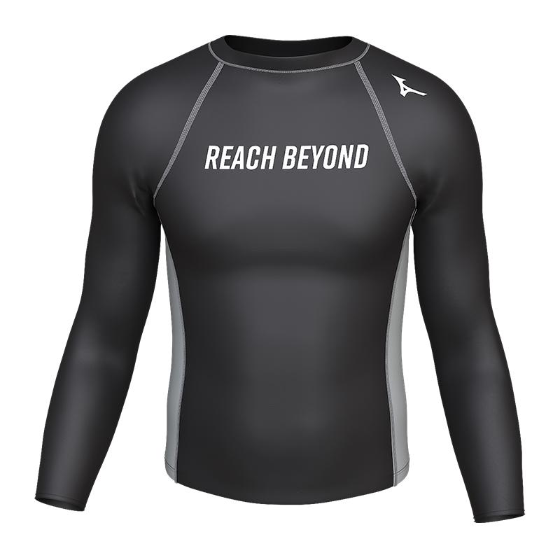 Mizuno Футболка для плавания с длинным рукавом, быстросохнущая, дышащая, устойчивая к хлору, защита от солнца, костюм для серфинга на горячих источниках, мужские топы, черный цвет N2CA2102