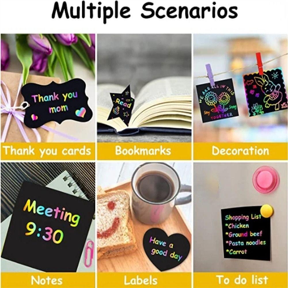 Scratch Art Craft Scratch Art Paper Rainbow Scratch Cards Scratch Notes Paper Draw Painting Toys