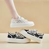 Summer Mesh Canvas Shoes for Students, Thick Soled Height Increasing Sports Board Shoes