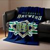 Milwaukee Brewers Logo Blanket print blanket soft and cozy perfect for the living room bed sofa or a nap,gift
