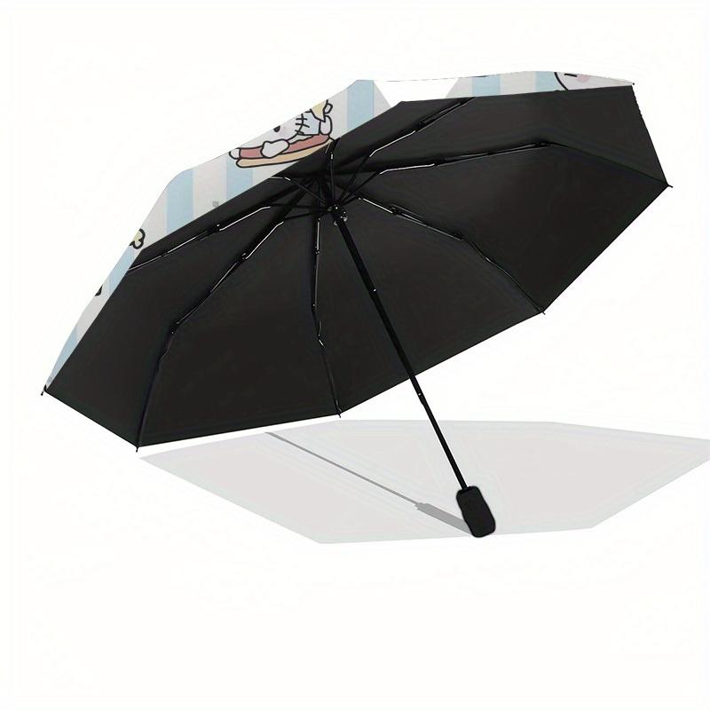 1pc Hello Kitty Food Pattern Umbrella with Plastic Handle,Suitable for All Seasons Home Travel Outdoor UmbrellaSanlio388