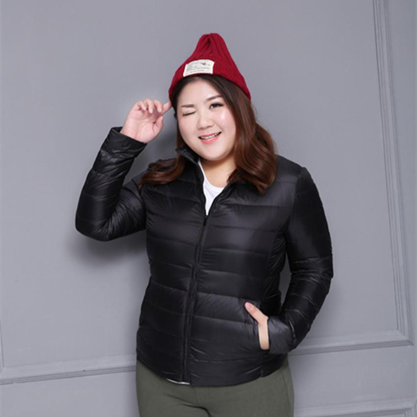 S/5XL Plus Size Легкий пуховик Тонкий пуховик Женский Осень Зима Тонкий Короткий Теплый Белый Утиный Пуховик