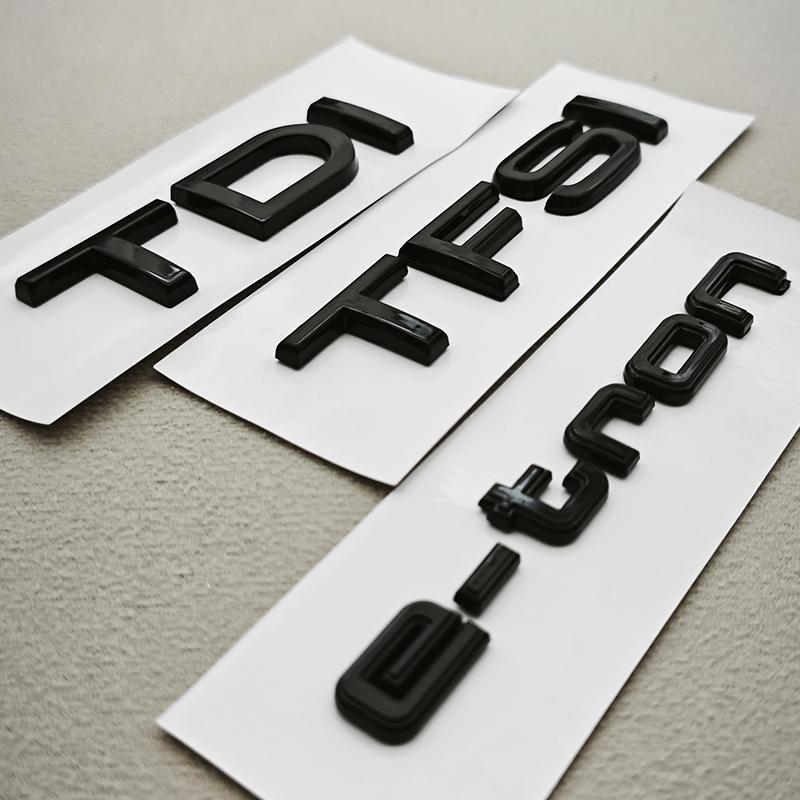 3D ABS Car Letters Rear Trunk Badge Logo TDI TFSI e-tron Emblem Decals For Audi A3 A4 A5 A6 A7 Q2 Q3 Q4 Q5 Q7 Q8 Q6 Accessories