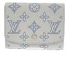M11802 Bifold Wallet White/blue Monogram Mahina Women