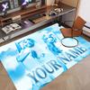 Custom Name Crystal Velvet Rug,Sabrina Carpenter Comfortable Anti Slip Floor Mat For Room Decoration