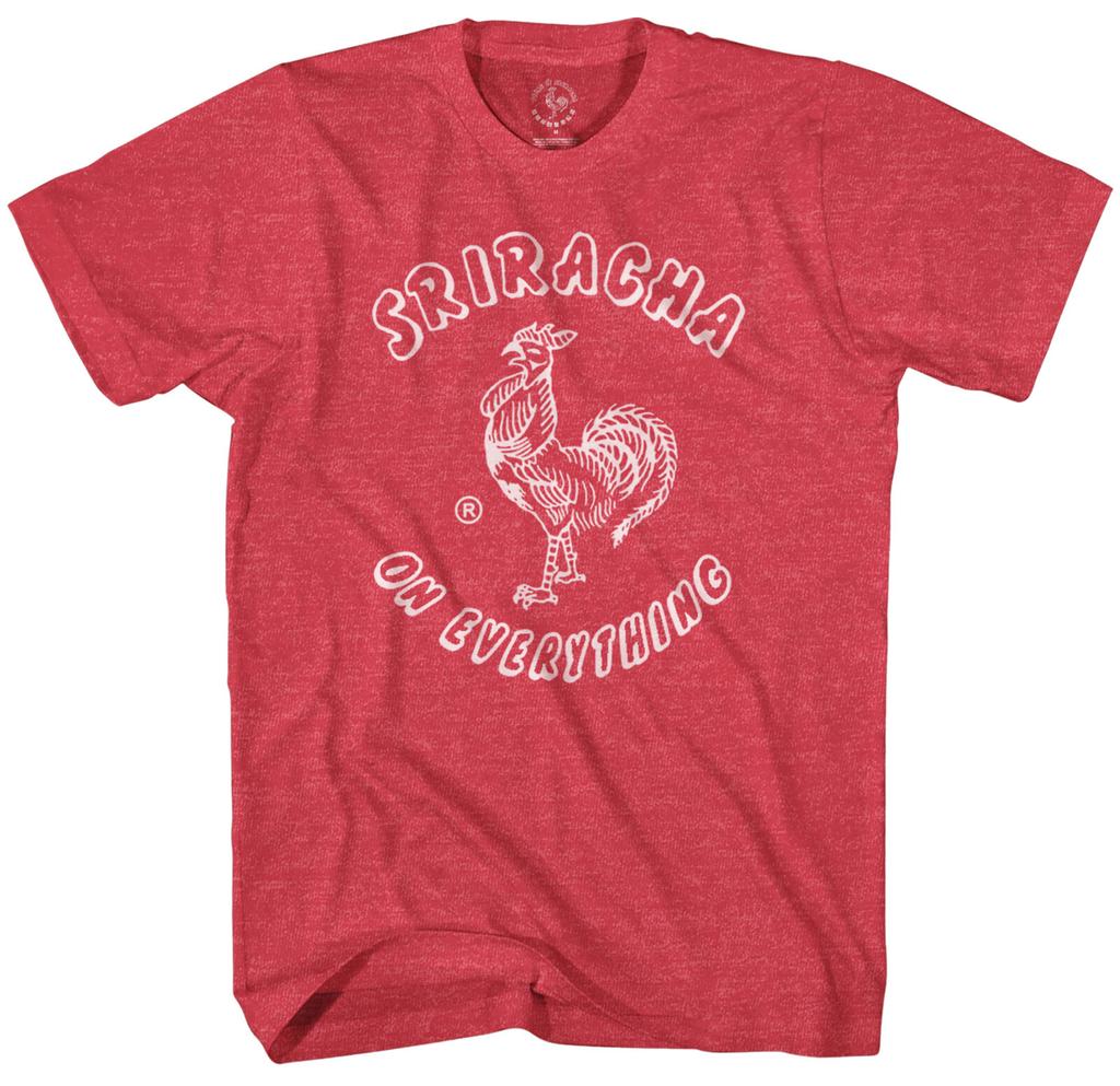Sriracha On Everything Logo Мужская футболка красного цвета меланж Новая