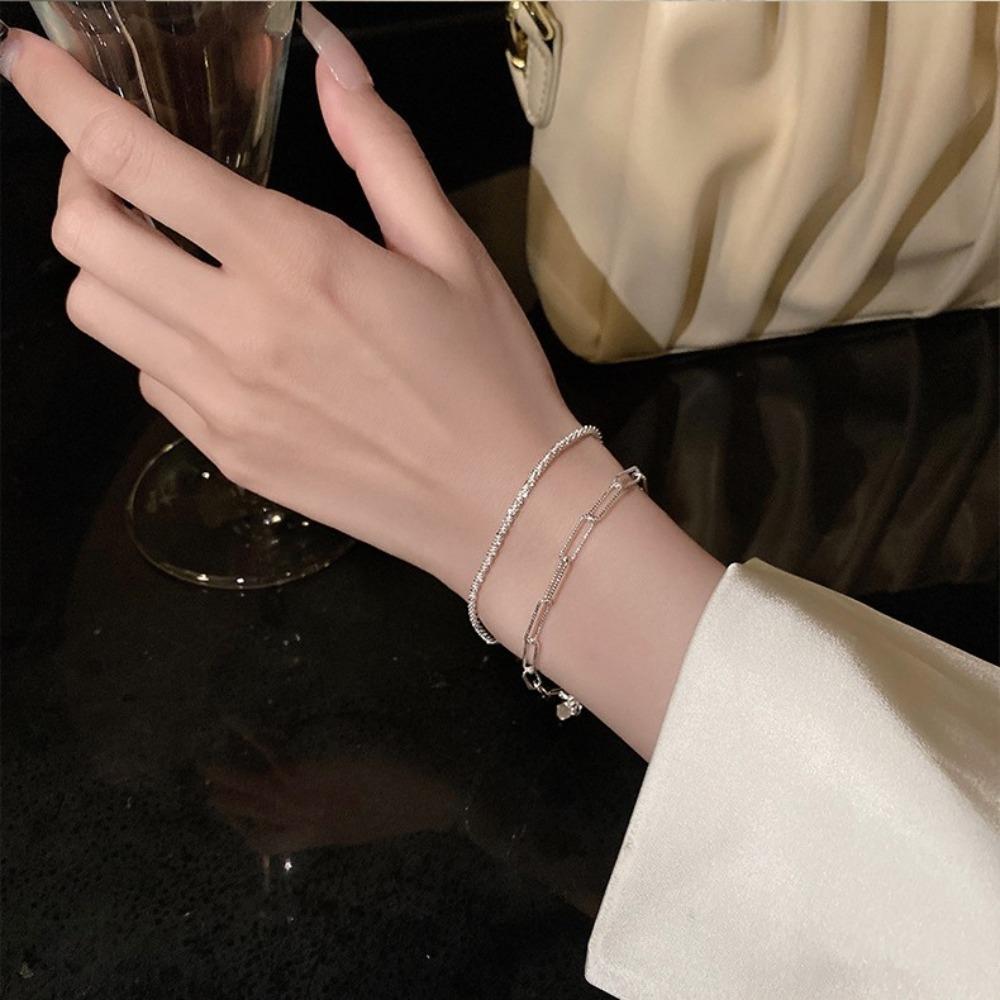 Fashion Adjustable Bracelet Sparkling Women's Bracelet Bracelet Jewelry Set Wedding Party Jewelry